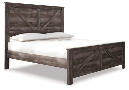 Wynnlow King Crossbuck Panel Bed