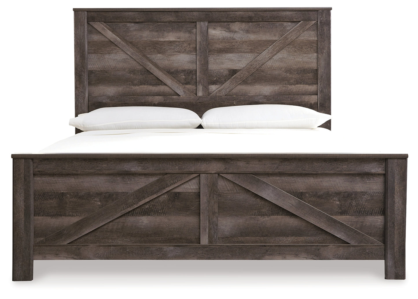 Wynnlow King Crossbuck Panel Bed, Dresser, Mirror and Nightstand