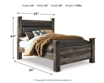 Wynnlow Queen Poster Bed, Chest and 2 Nightstands