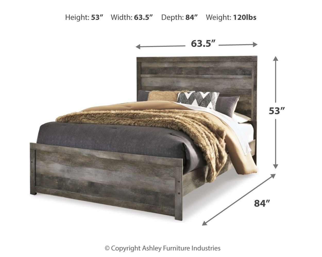 Wynnlow Queen Panel Bed, Dresser, Mirror and 2 Nightstands