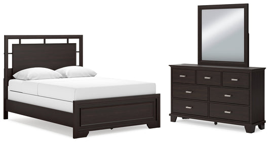 Covetown Queen Panel Bed, Dresser and Mirror