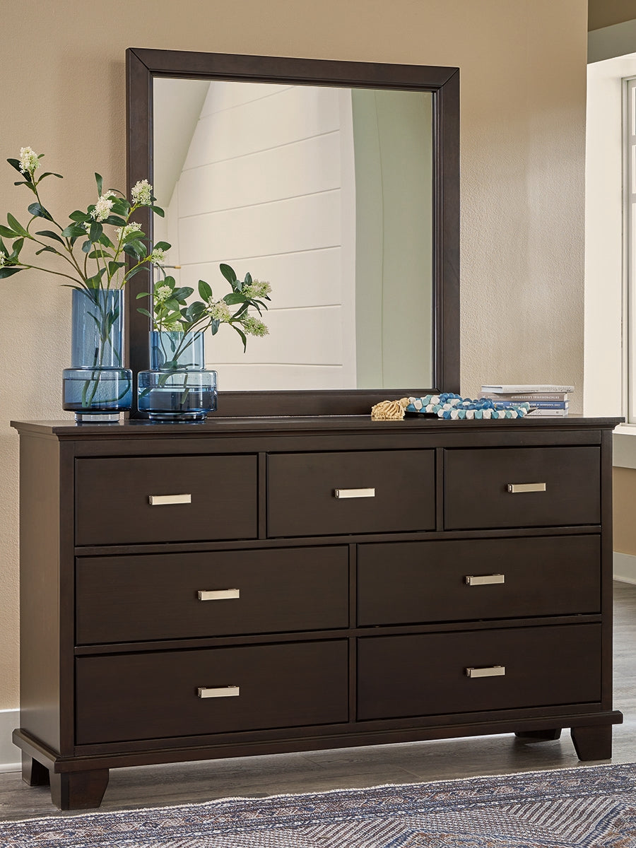 Covetown Twin Panel Bed, Dresser and Mirror