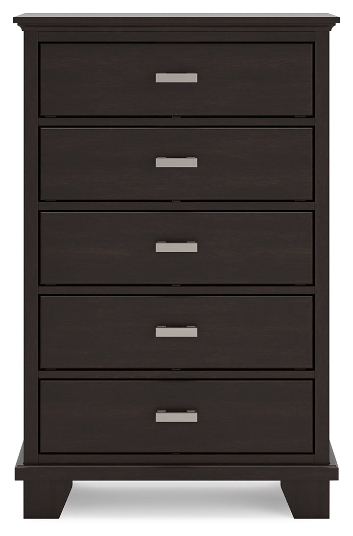 Covetown Full Panel Bed, Chest and Nightstand