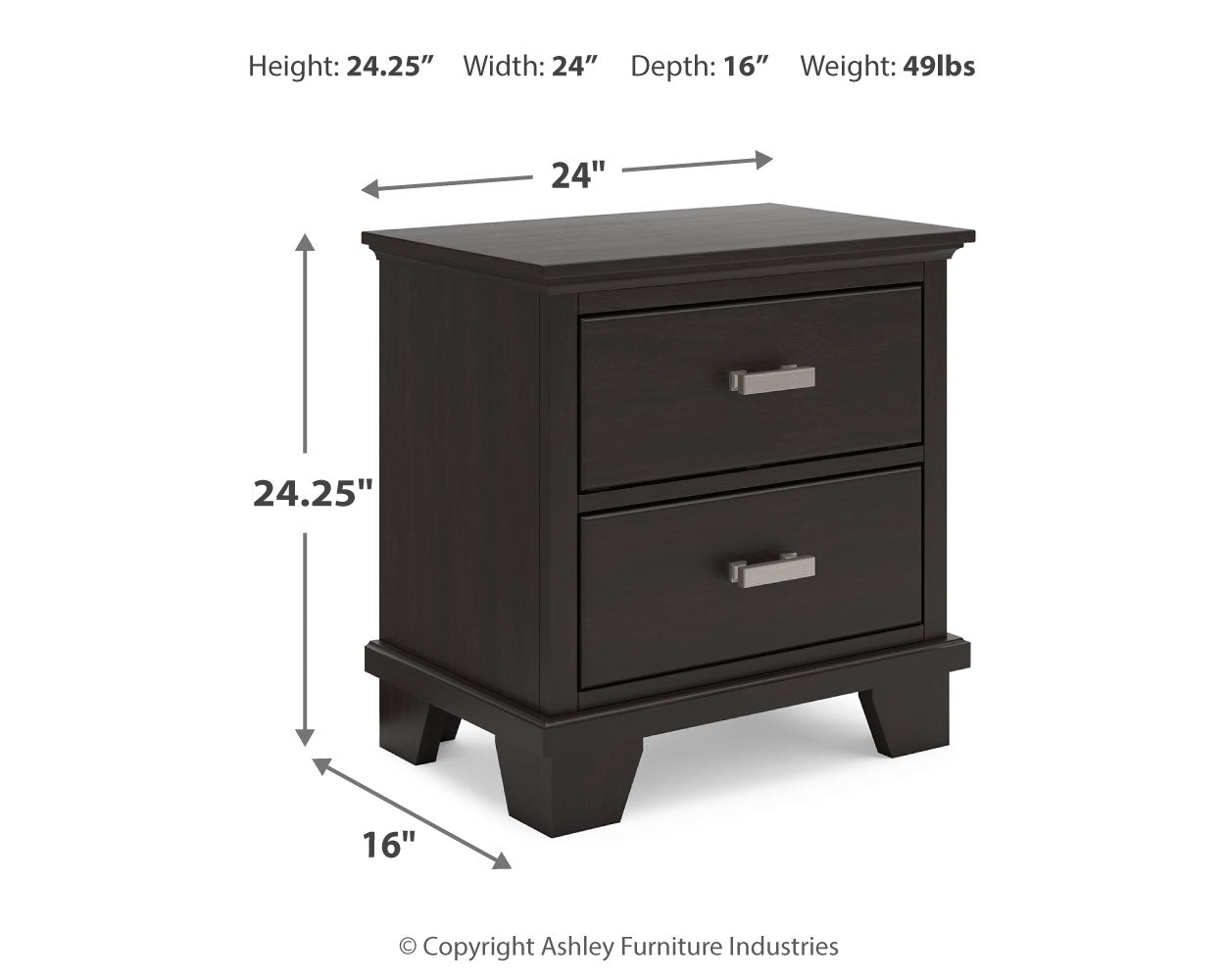 Covetown Full Panel Bed, Chest and Nightstand