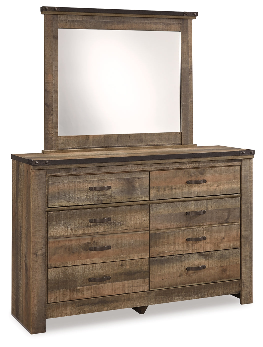 Trinell Full Panel Bed, Dresser, Mirror and Nightstand