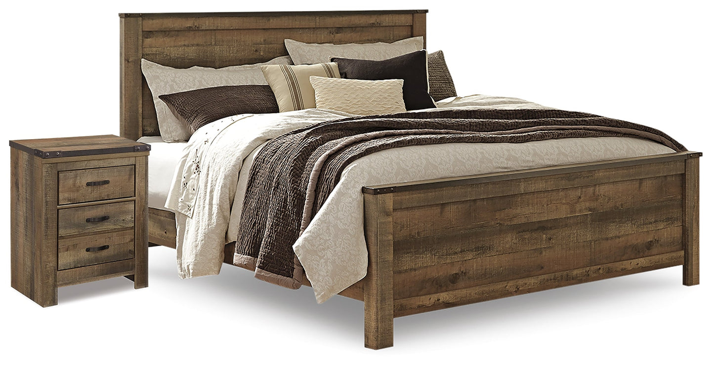 Trinell King Panel Bed and Nightstand