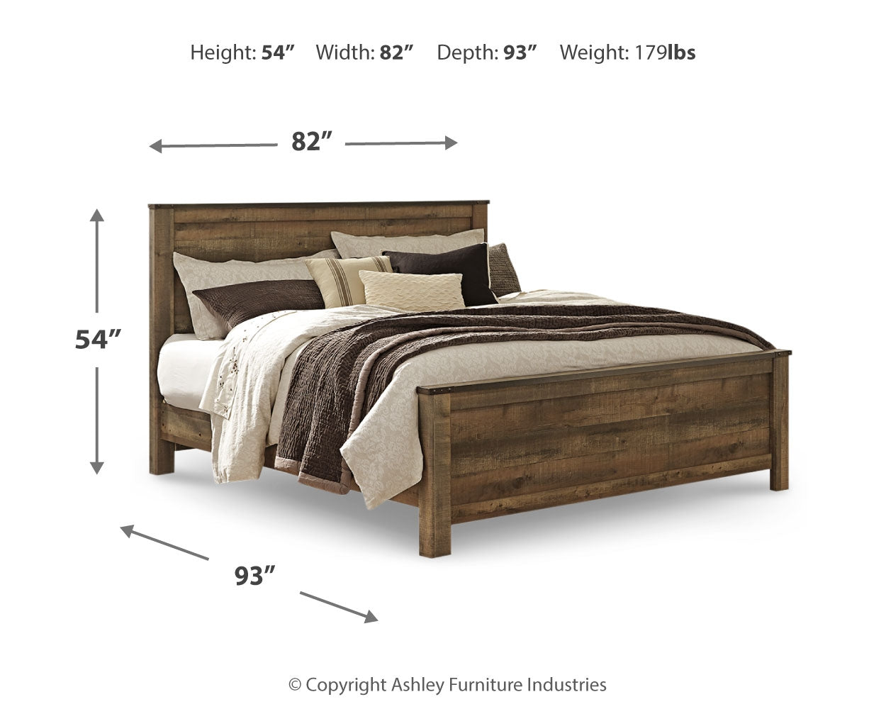 Trinell King Panel Bed, Dresser, Mirror and 2 Nightstands