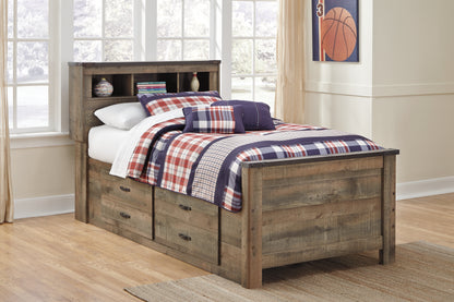Trinell Twin Bookcase Storage Bed, Dresser, Mirror and Nightstand