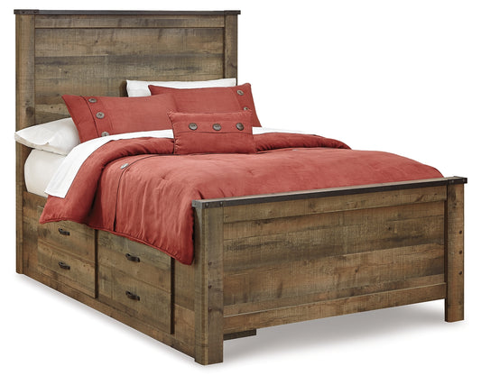 Trinell Full Panel Bed with 2 Storage Drawers