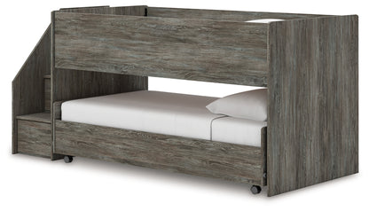 Frandern Twin Over Twin Loft Bed and Mattresses