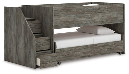 Frandern Twin Over Twin Loft Bed and Mattresses