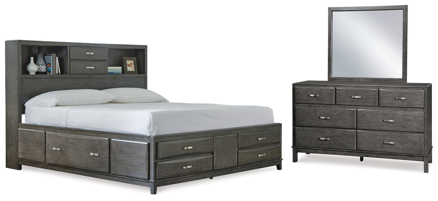 Caitbrook Queen Storage Bed, Dresser and Mirror