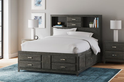 Caitbrook Queen Storage Bed, Dresser and 2 Nightstands