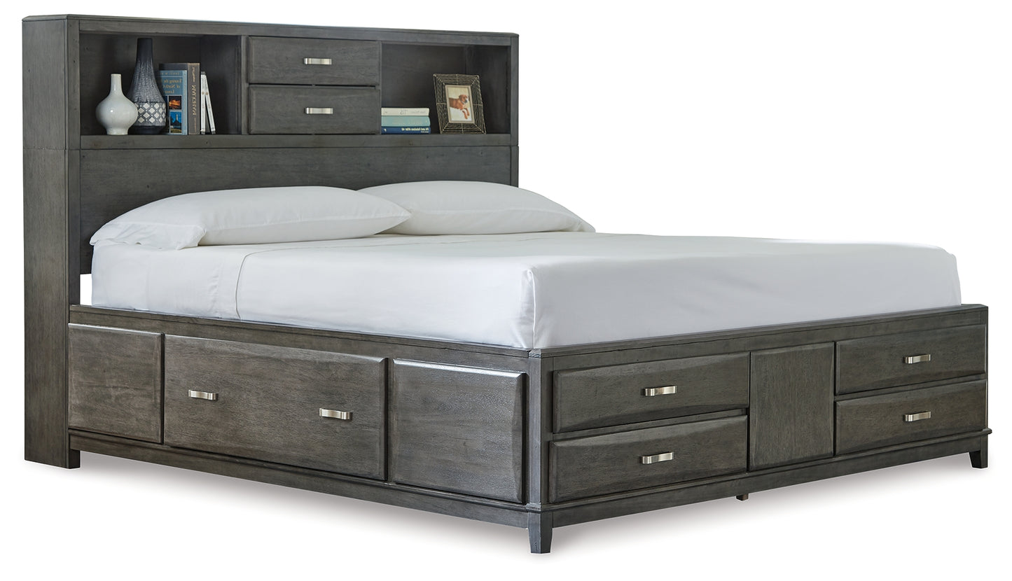 Caitbrook Queen Storage Bed, Dresser, Mirror, Chest and Nightstand