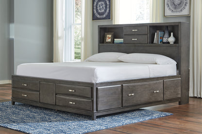 Caitbrook King Storage Bed, Dresser, Mirror and Nightstand