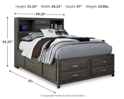 Caitbrook Full Storage Bed, Dresser, Mirror and Nightstand