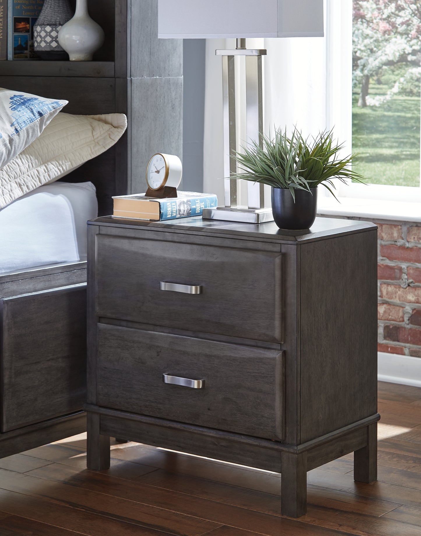 Caitbrook King Storage Bed, Dresser, Mirror and 2 Nightstands