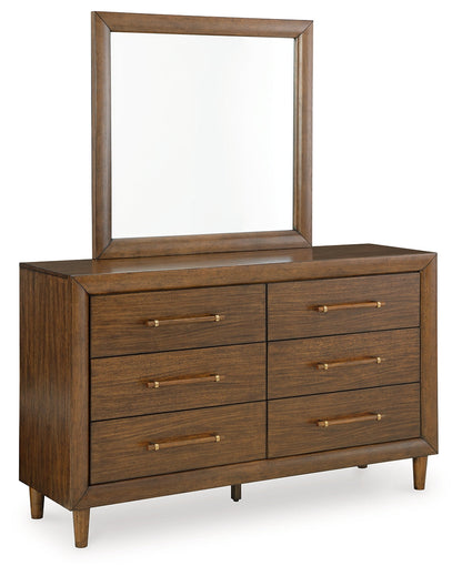 Lyncott King Upholstered Bed, Dresser and Mirror