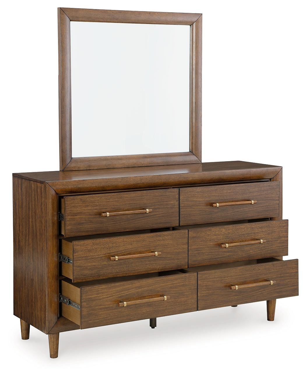 Lyncott King Upholstered Bed, Dresser and Mirror