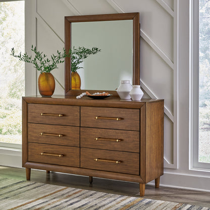 Lyncott King Upholstered Bed, Dresser and Mirror