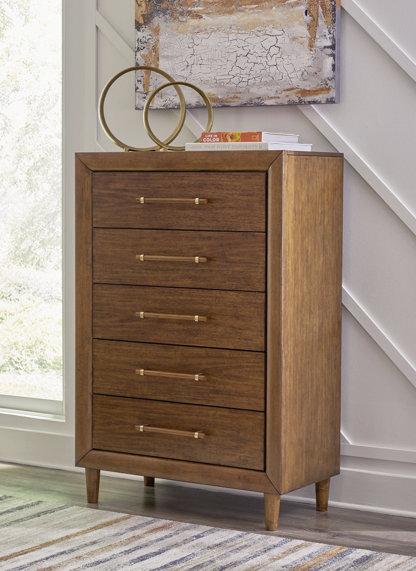 Lyncott King Upholstered Bed, Chest and Nightstand