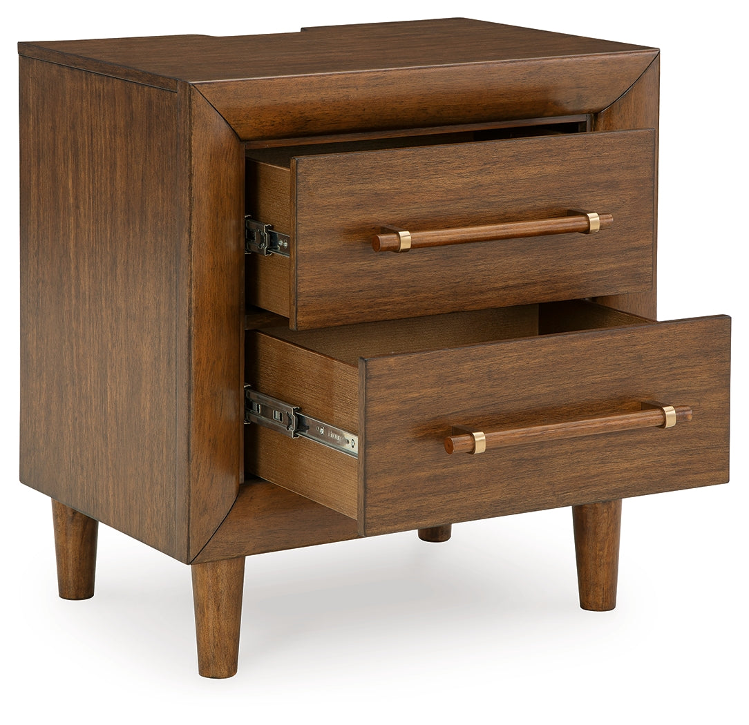 Lyncott King Upholstered Bed, Chest and Nightstand