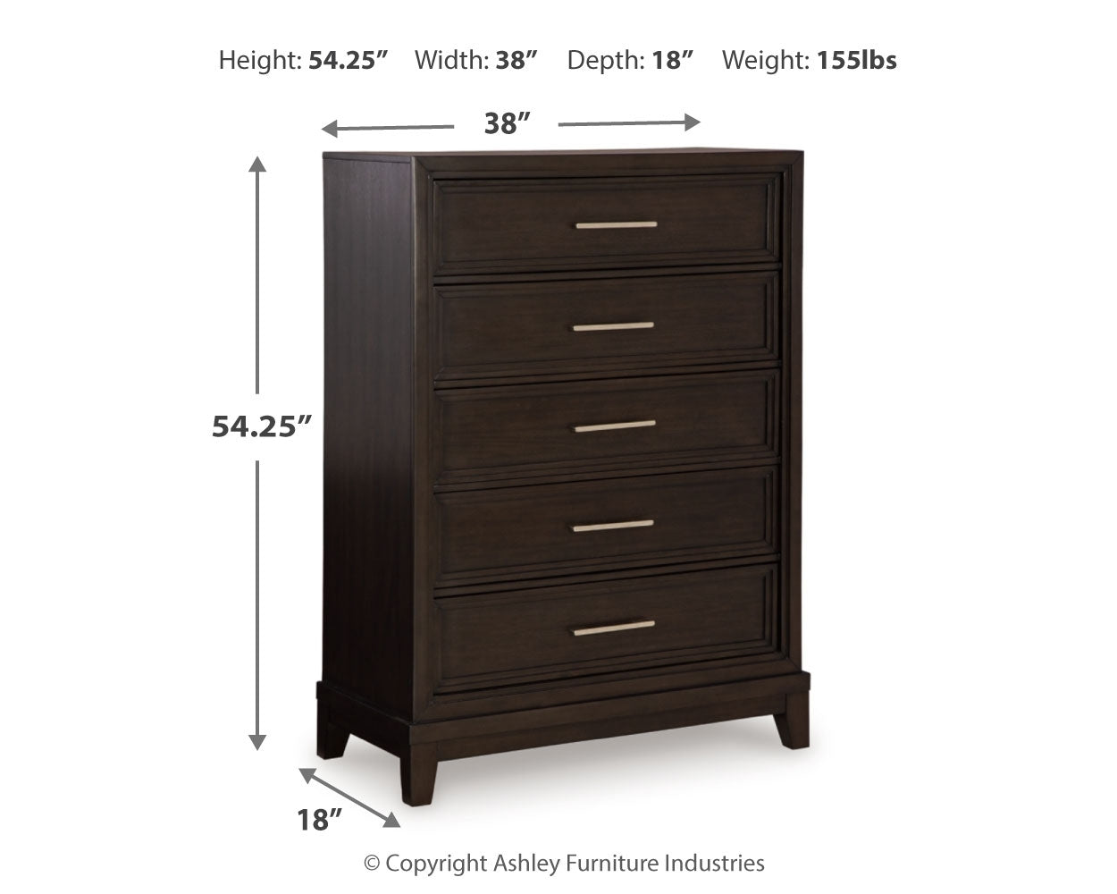 Neymorton King Panel Bed, Dresser, Mirror, Chest and 2 Nightstands