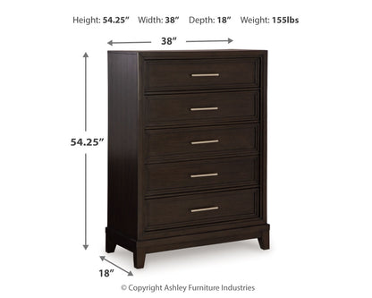 Neymorton King Panel Bed, Dresser, Mirror, Chest and 2 Nightstands