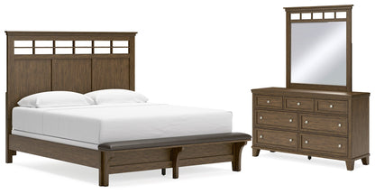 Shawbeck California King Panel Bed, Dresser and Mirror