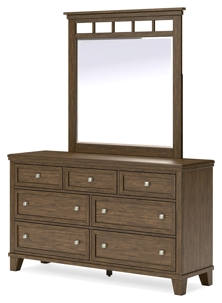 Shawbeck California King Panel Bed, Dresser and Mirror