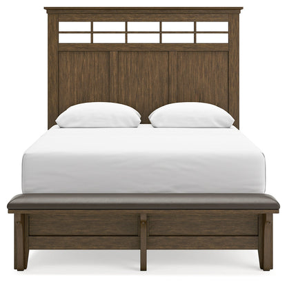 Shawbeck Queen Panel Bed, Dresser, Mirror and Nightstand