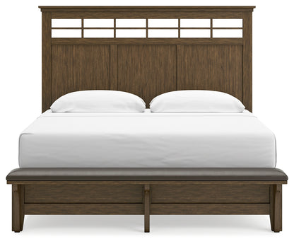 Shawbeck King Panel Bed, Dresser, Mirror and Nightstand