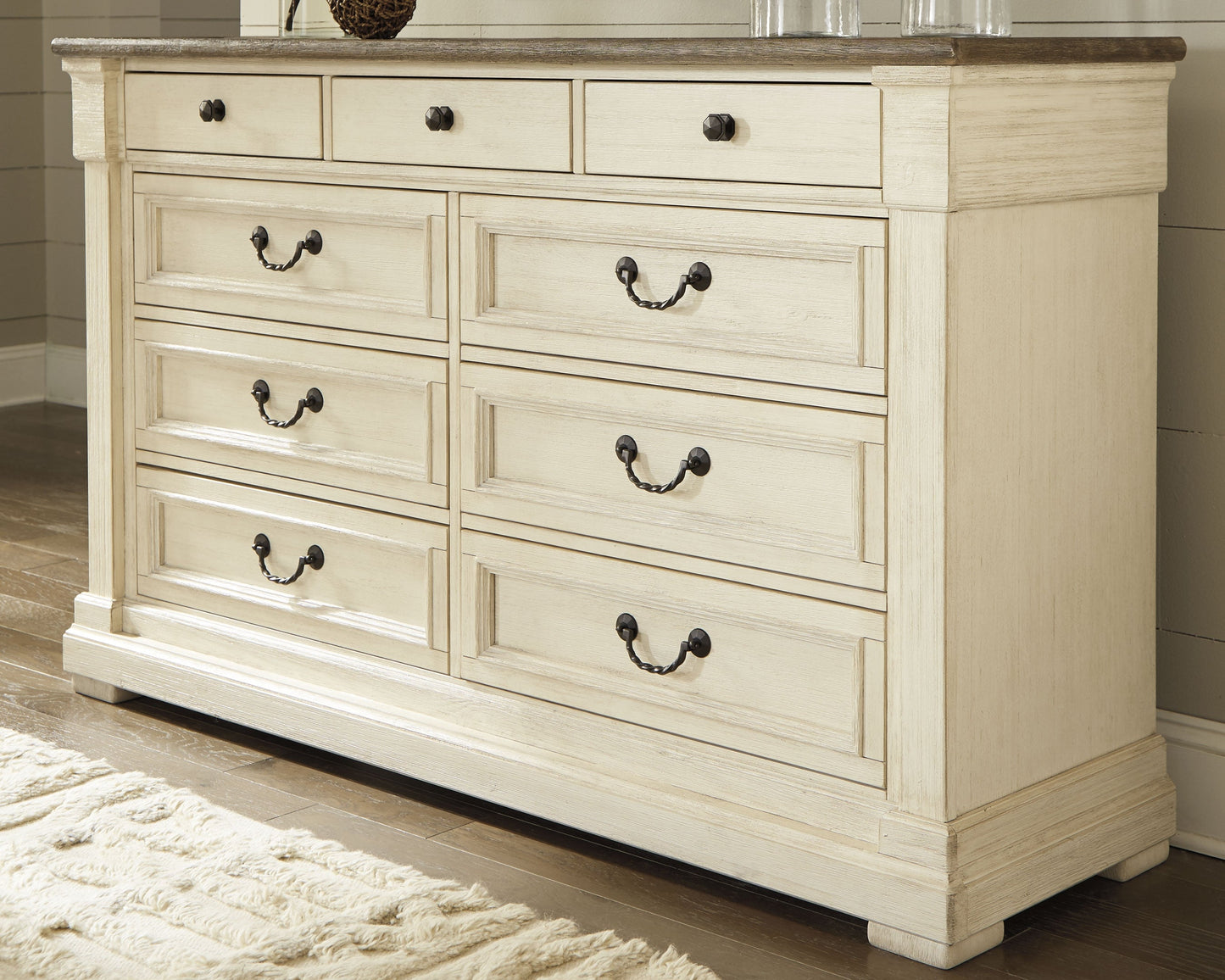 Bolanburg King Panel Bed, Dresser, Mirror, Chest and 2 Nightstands