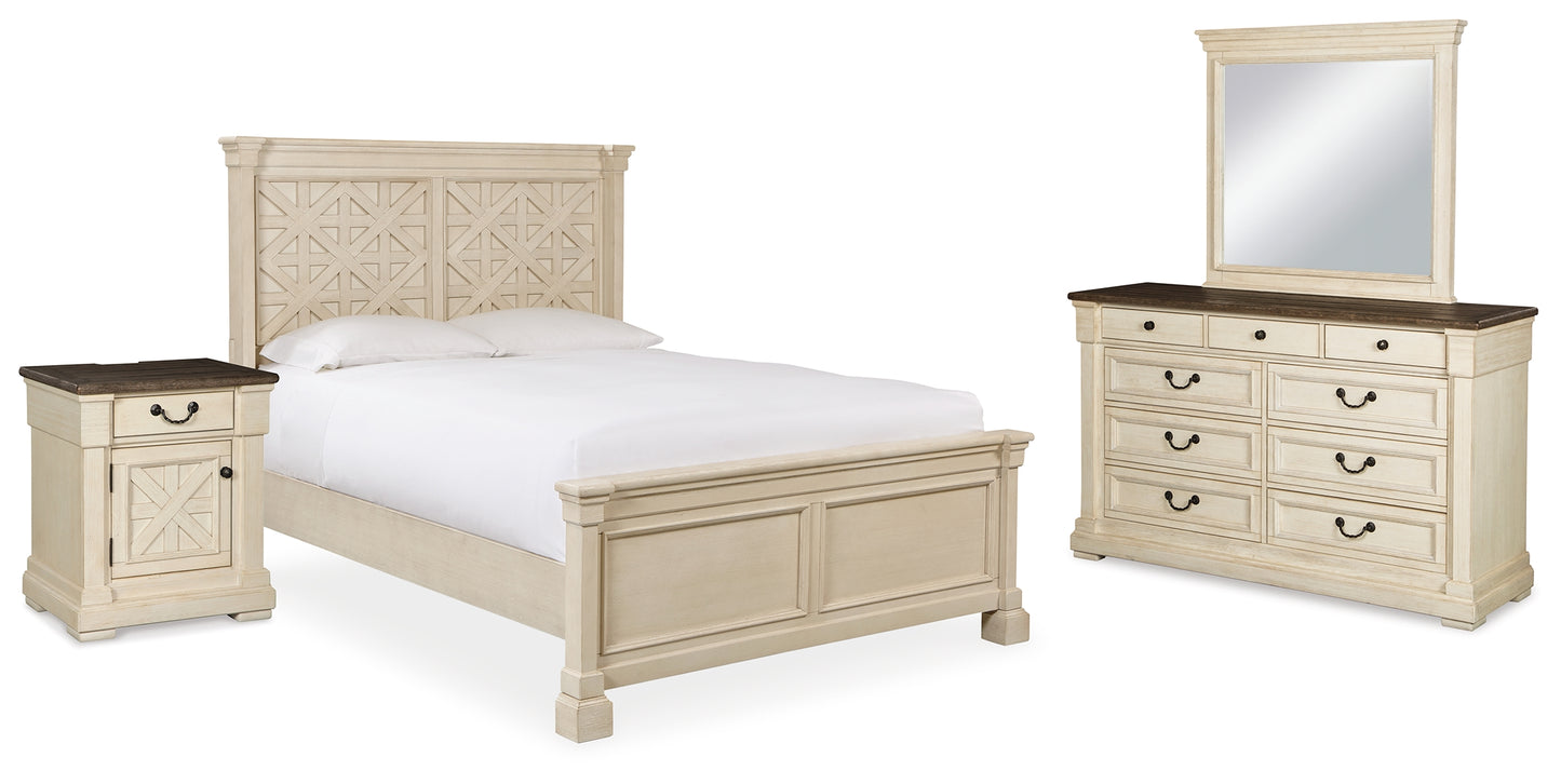 Bolanburg Queen Panel Bed, Dresser, Mirror, and Nightstand