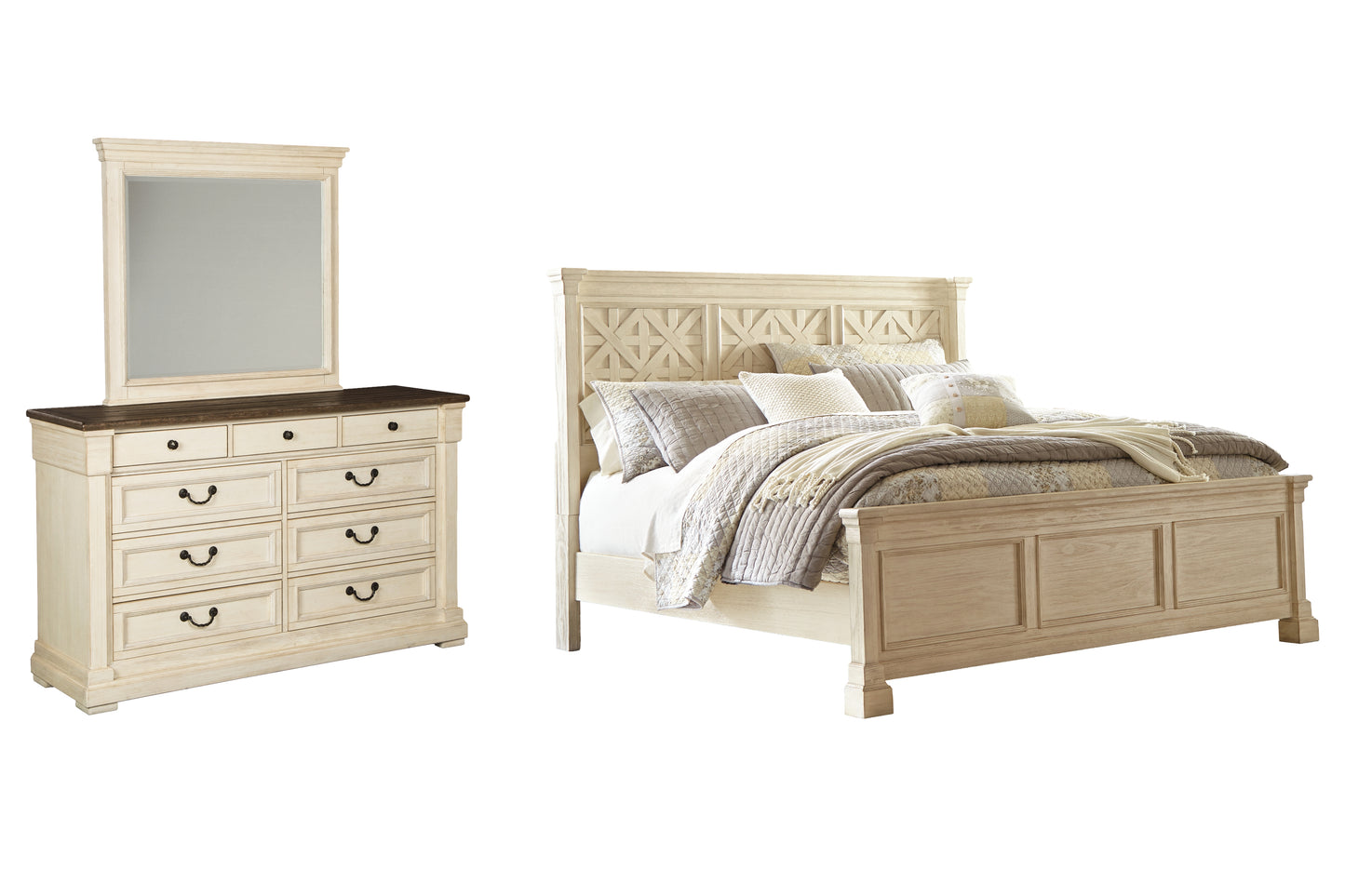 Bolanburg King Panel Bed, Dresser and Mirror