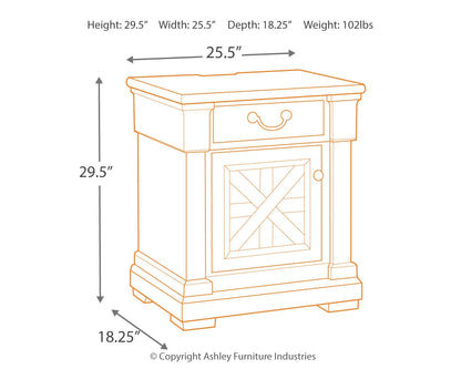 Bolanburg Queen Panel Bed, Dresser, Mirror, and Nightstand