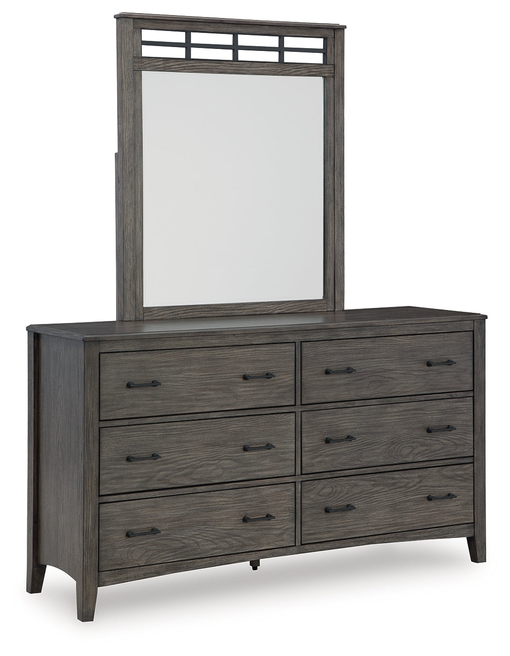 Montillan California King Panel Bed, Dresser and Mirror