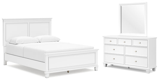 Fortman Queen Panel Bed, Dresser and Mirror