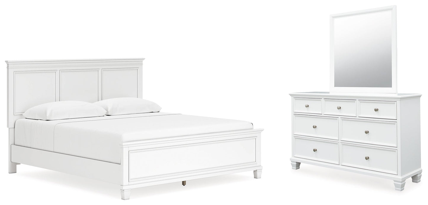 Fortman King Panel Bed, Dresser and Mirror