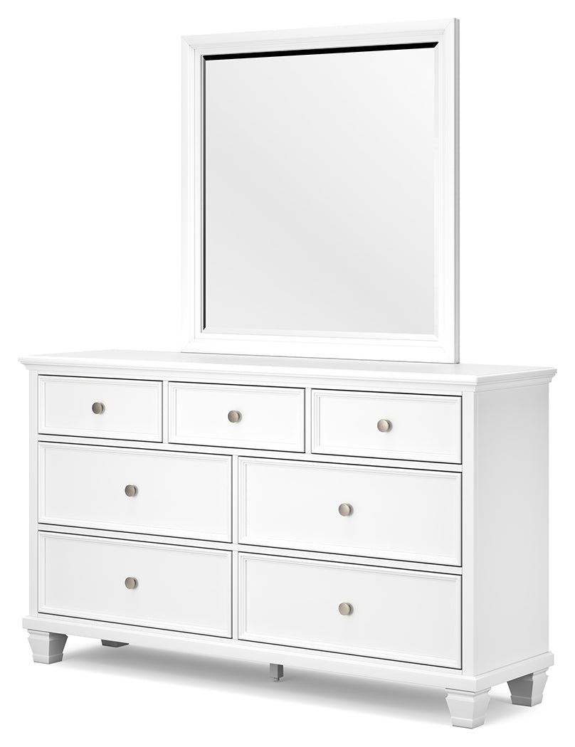 Fortman Queen Panel Bed, Dresser, Mirror and Nightstand