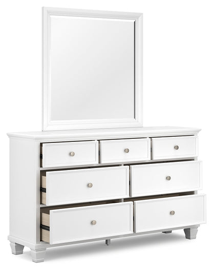 Fortman Queen Panel Bed, Dresser, Mirror and Nightstand