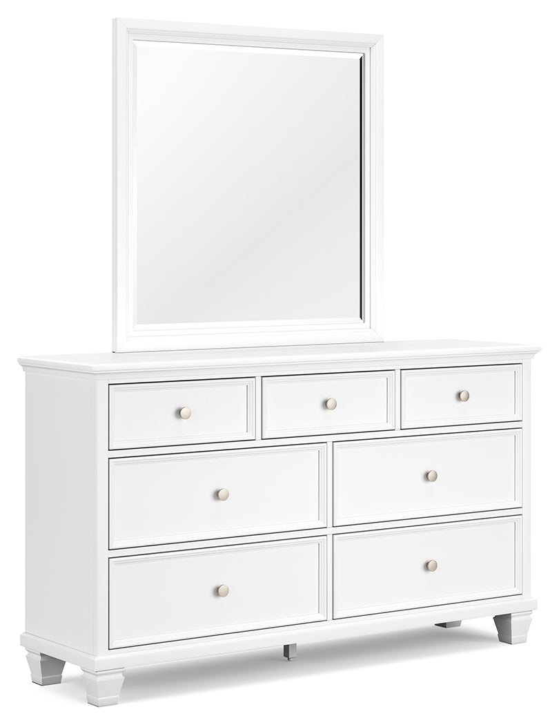 Fortman Queen Panel Bed, Dresser, Mirror and Nightstand