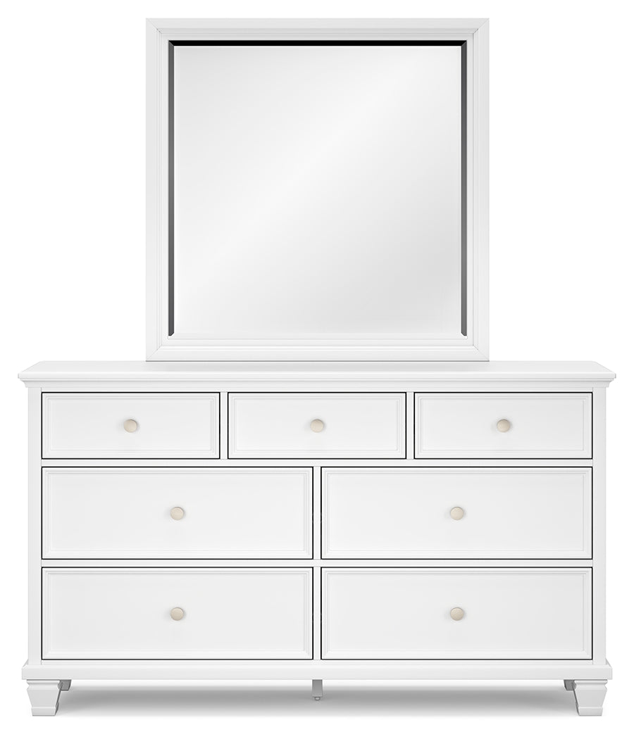 Fortman Queen Panel Bed, Dresser, Mirror and Nightstand