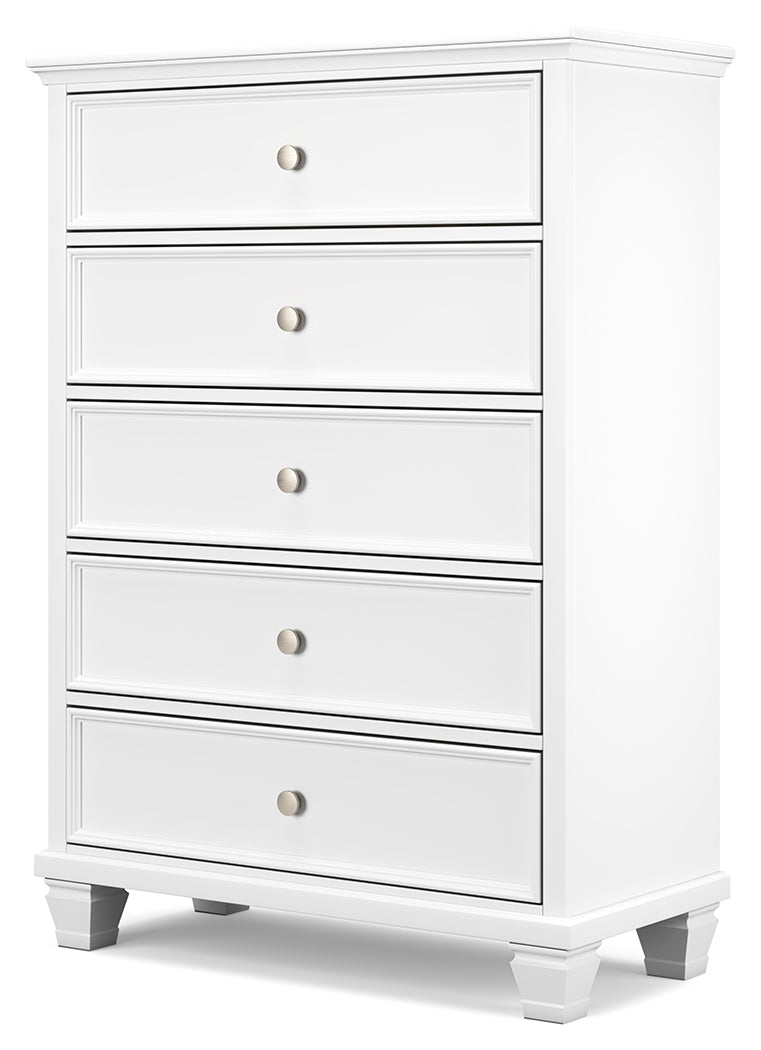 Fortman King Panel Bed, Dresser, Mirror, Chest and 2 Nightstands