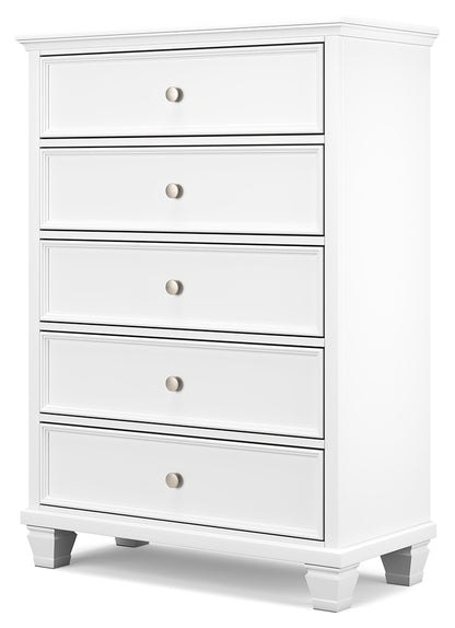 Fortman King Panel Bed, Dresser, Mirror, Chest and 2 Nightstands