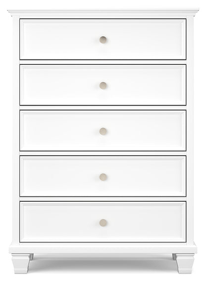 Fortman King Panel Bed, Dresser, Mirror, Chest and 2 Nightstands
