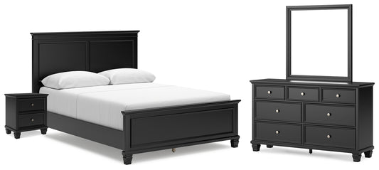 Lanolee Queen Panel Bed, Dresser, Mirror and Nightstand