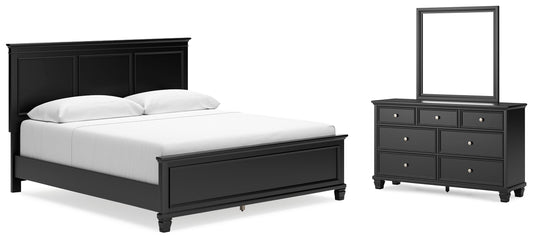 Lanolee King Panel Bed, Dresser and Mirror