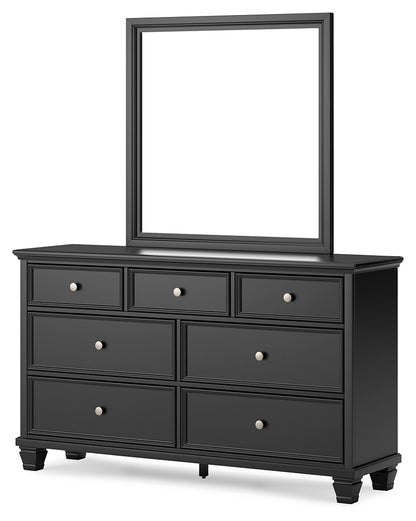 Lanolee King Panel Bed, Dresser, Mirror and Nightstand