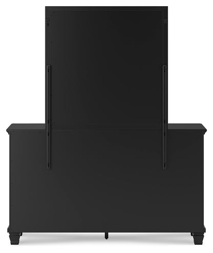 Lanolee King Panel Bed, Dresser, Mirror and 2 Nightstands